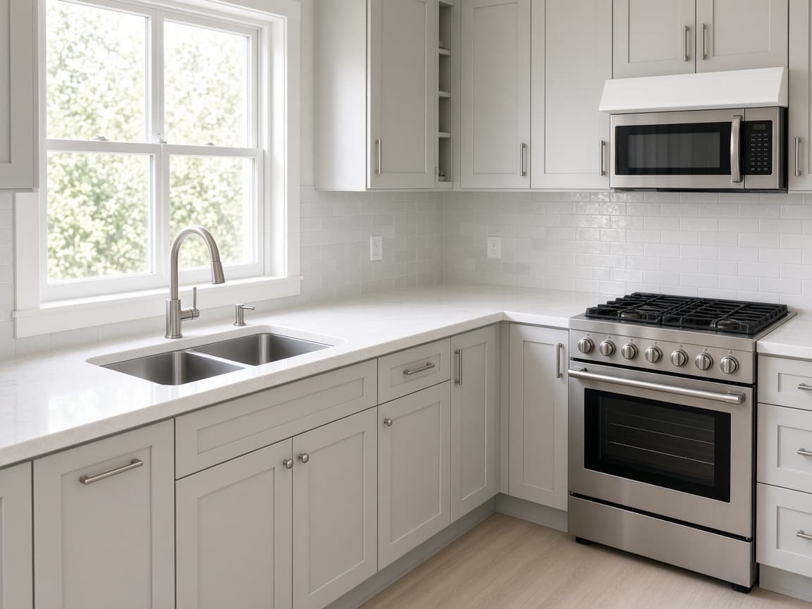 Freshly cleaned kitchen ready for the next tenant